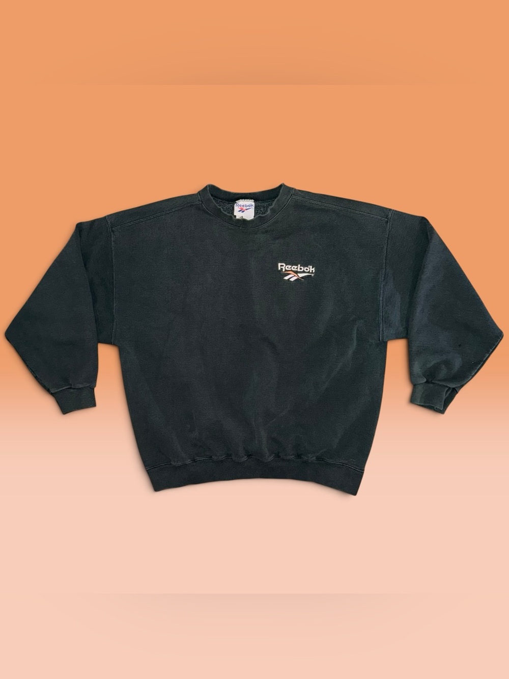 Vintage 90s Reebok Embroidered Logo Crewneck Sweatshirt Forest Green USA Made L
